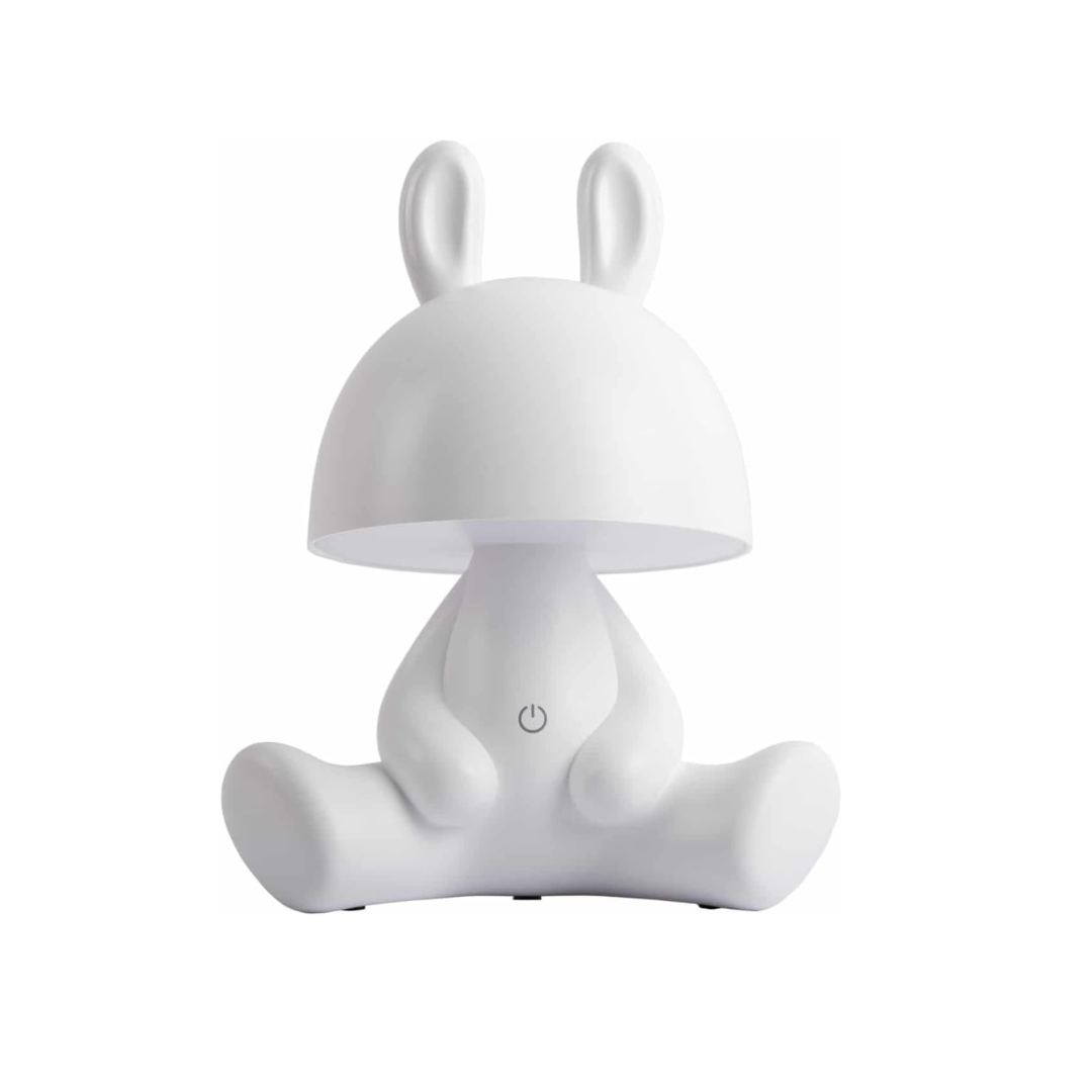 Lampe de chevet tactile blanc en forme de lapin Bunny assis rechargeable USB - MT Boutique L'Isle-Jourdain Gers