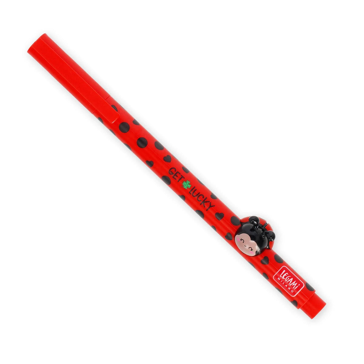 Stylo encre gel décoratif Lovely Friends coccinelle ladybug Legami Milano kawaii