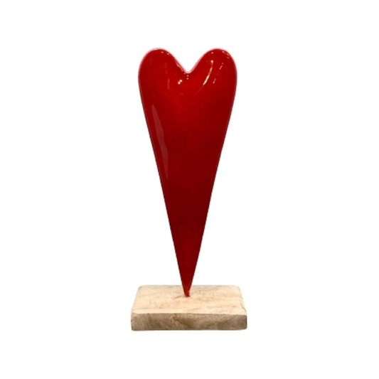 Sculpture cœur métal rouge
