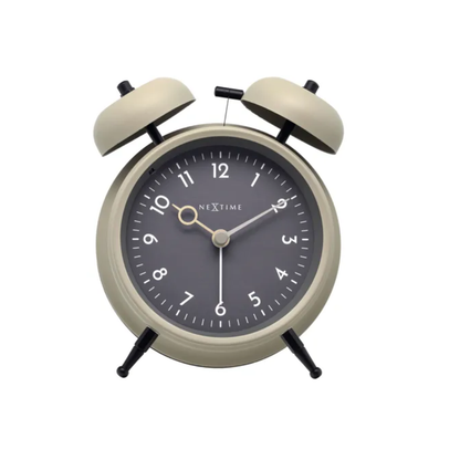 Réveil à poser Golden Hour kaki métal silencieux NeXtime 12x14 cm – MT Boutique