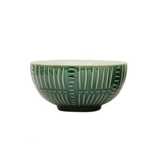 Bol vert effet lavé 65 cl, finition artisanale émaillée, collection Green Wash de Sema Design. Parfait pour vos plats du quotidien ou une table stylée.