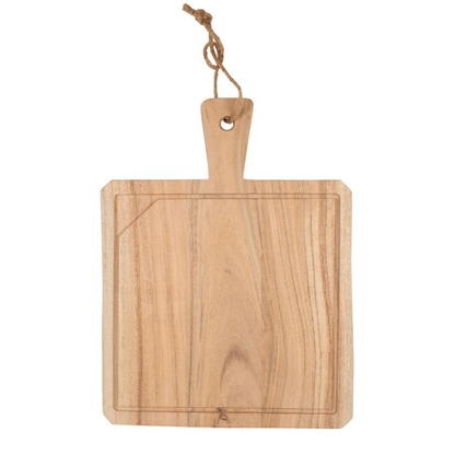 Planche à découper Dalbert acacia massif naturel 40x30 cm manche lien jute Côté Table – MT Boutique L'Isle-Jourdain