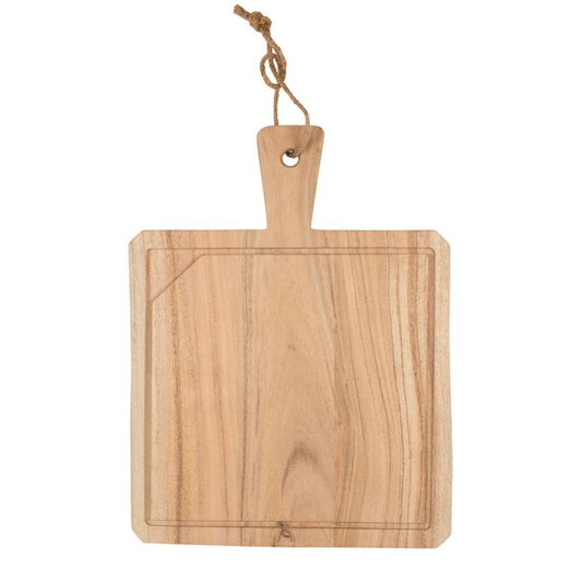 Planche à découper Dalbert acacia massif naturel 40x30 cm manche lien jute Côté Table – MT Boutique L'Isle-Jourdain