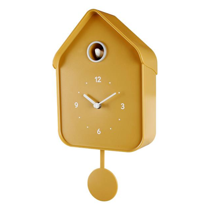 Horloge Coucou Vintage Moderne Jaune