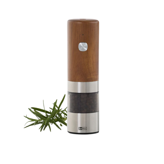 Moulin électrique en bois d'acacia brun et acier inoxydable, sélection art de vivre MT Boutique L'Isle-Jourdain.