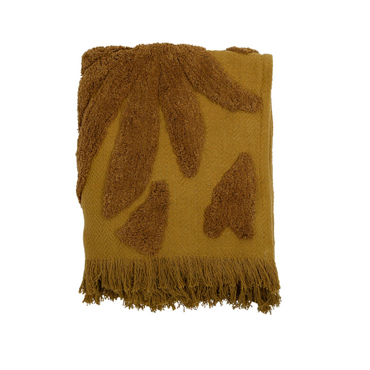 Plaid Solor moutarde Tufte 170x130cm