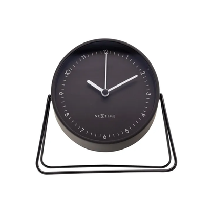 Réveil à poser Berlin Table noir métal mat silencieux NeXtime 14x13 cm – MT Boutique
