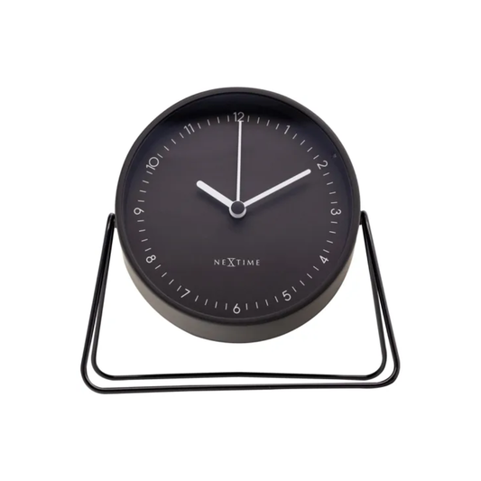 Réveil à poser Berlin Table noir métal mat silencieux NeXtime 14x13 cm – MT Boutique