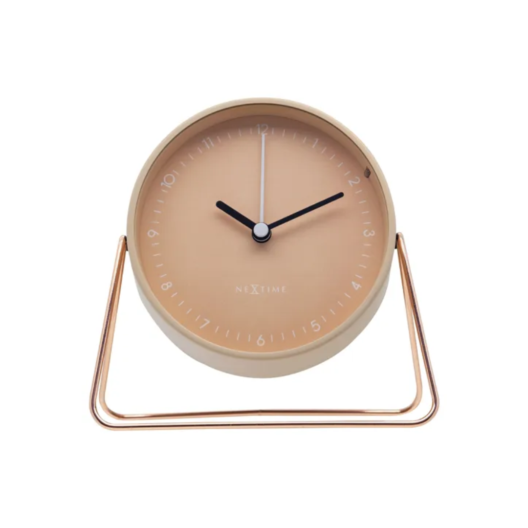 Réveil à poser Berlin Table rose métal mat silencieux NeXtime 14x13 cm – MT Boutique