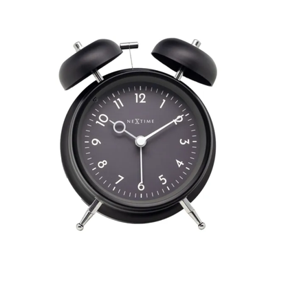 Réveil à poser Golden Hour noir métal silencieux NeXtime 12x14 cm – MT Boutique