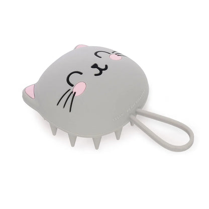 Brosse pour cuir chevelu grise Legami Relax & Shine avec picots en silicone.