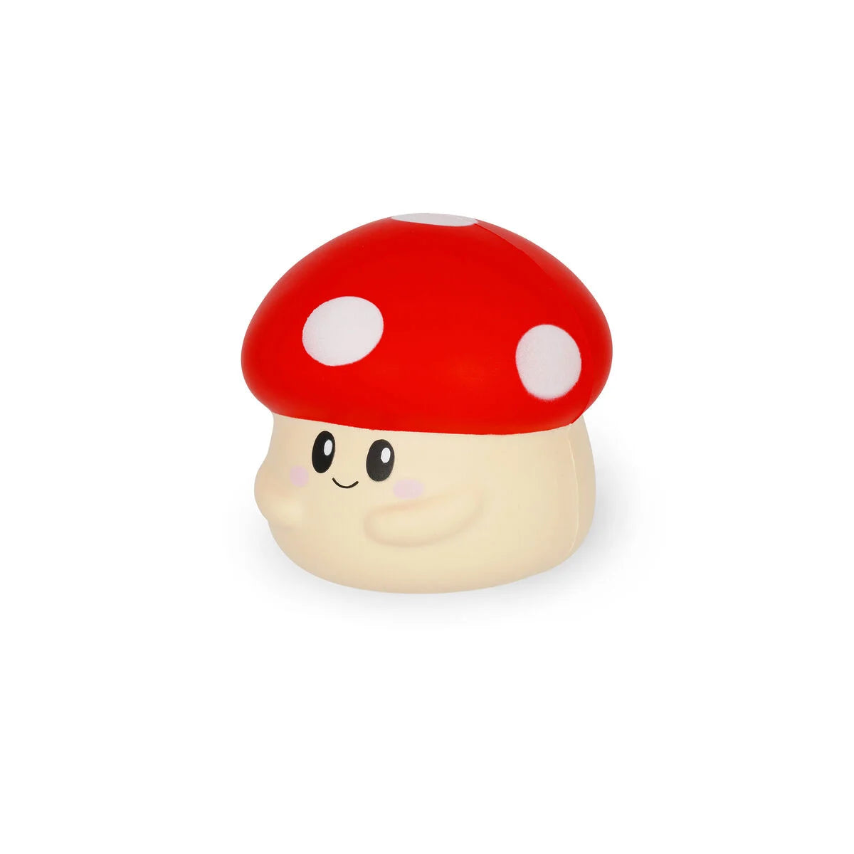 Balle anti-stress en forme de champignon rouge et blanc Legami collection Stress Less.
