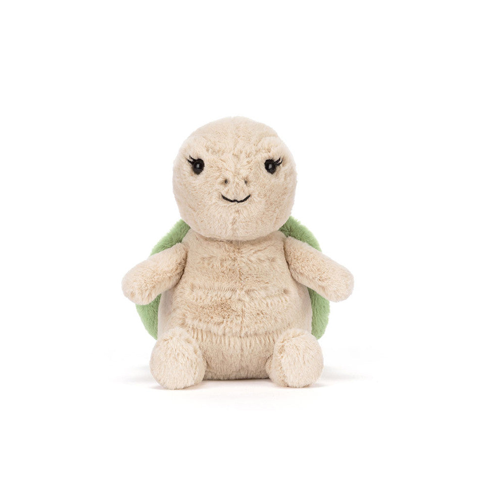 Petite peluche tortue verte Timmy Tortoise de Jellycat de face