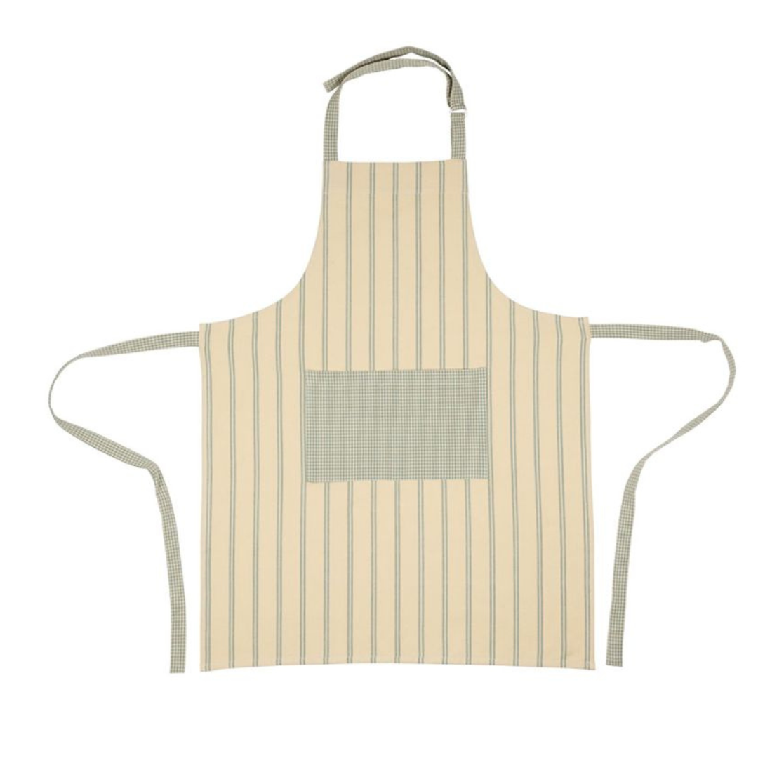 Tablier de cuisine coton sauge style campagne 68x85cm Comptoir de Famille