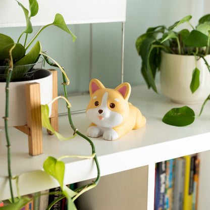Anti-stress chien corgi kawaii Legami vue de face 9,5cm – jouet sensoriel adulte enfant nouveauté