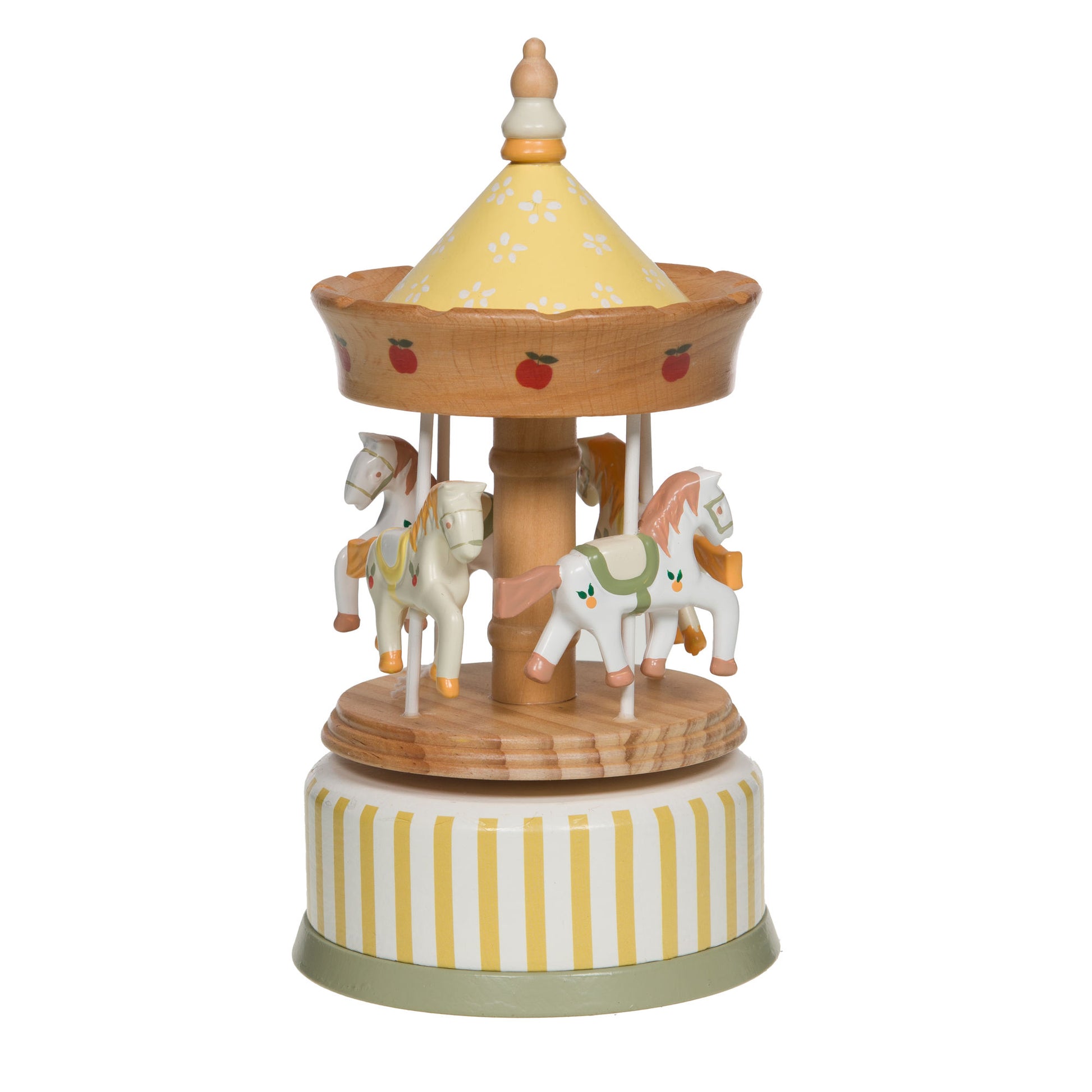 Carrousel musical bois pomme Amadeus Les Petits H.21 cm décoration chambre bébé – MT Boutique