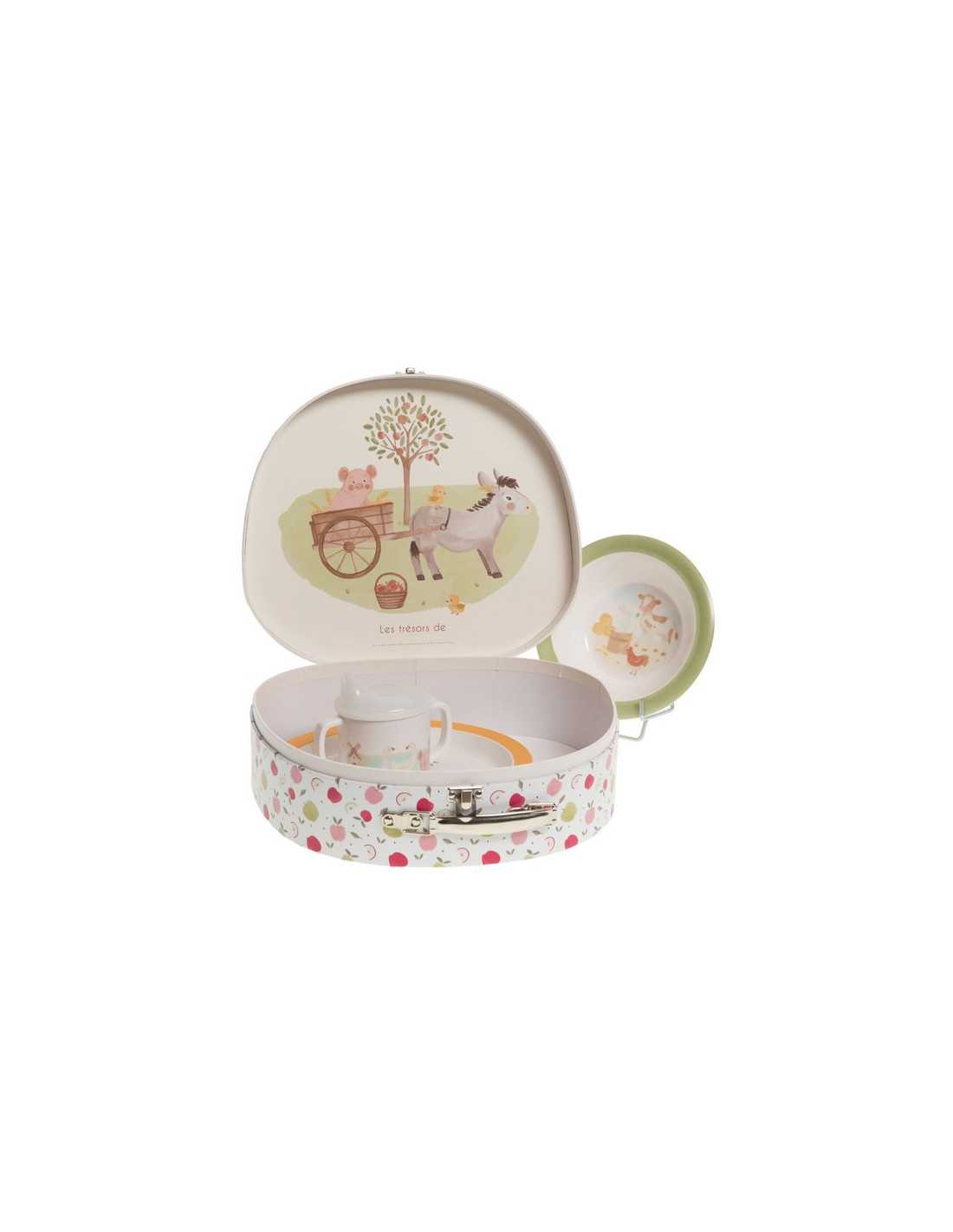 vaisselle bébé mélamine assiette bol verre cuillère fourchette