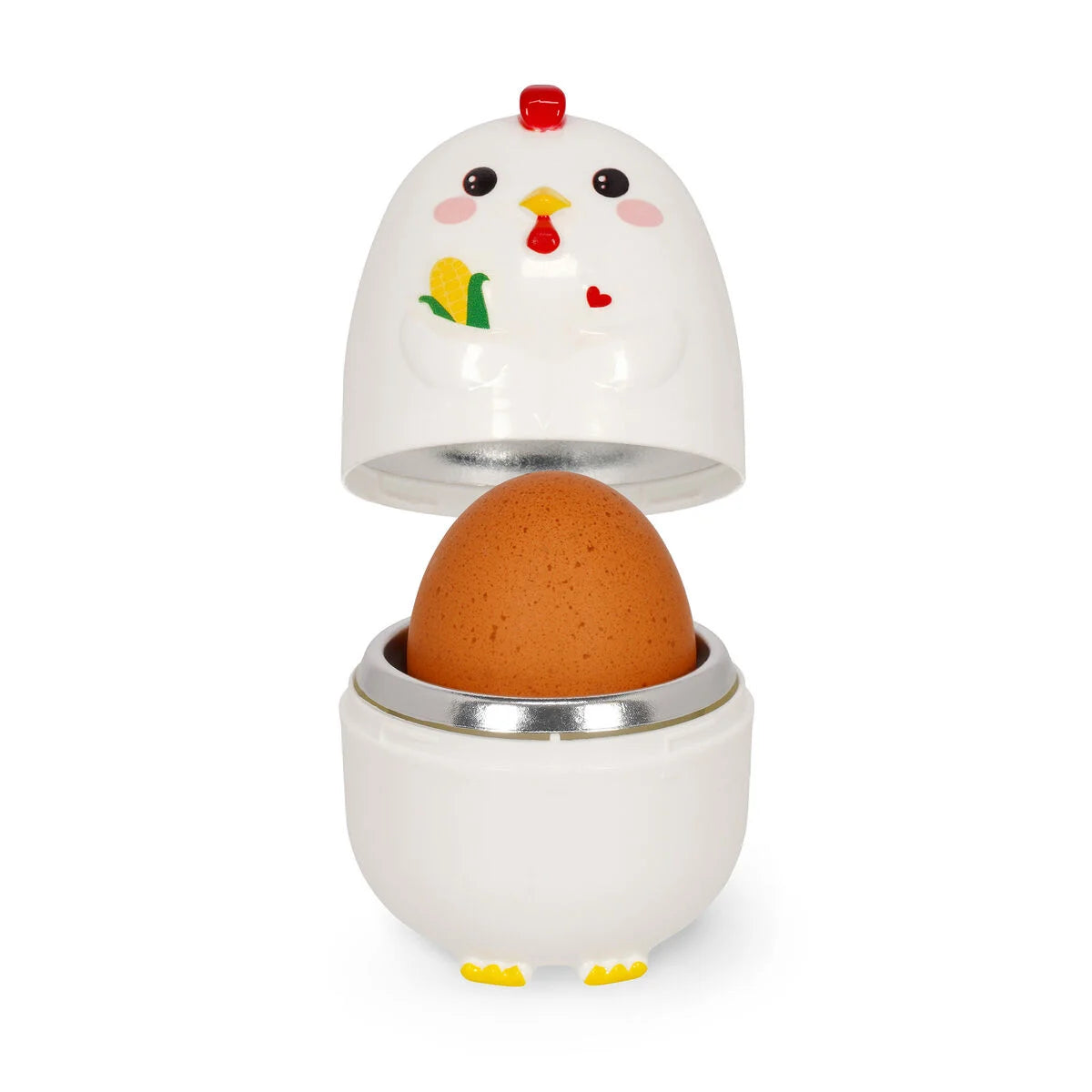Cuit-œuf micro-ondes poussin kawaii Legami Egg-Cellent – PP aluminium Ø6,2cm H10,2cm MT Boutique