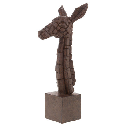 Girafe Safari en résine marron 44cm Amadeus, objet déco style savane, disponible chez MT Boutique L'Isle-Jourdain