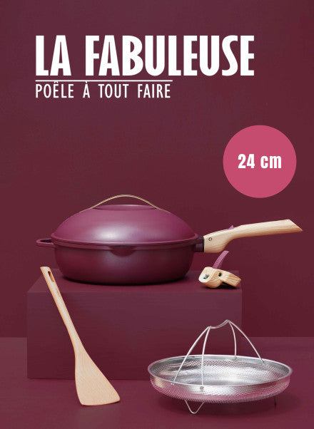La Fabuleuse – Poêle 8-en-1 polyvalente 24cm