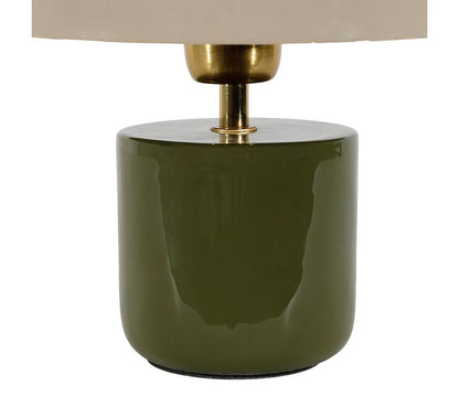 Lampe à poser "Champart" Vert & Écru