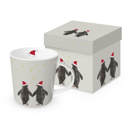 tasse décorée pingouins porcelaine fine 0,4 L « A Walk on the Wilde Side »
