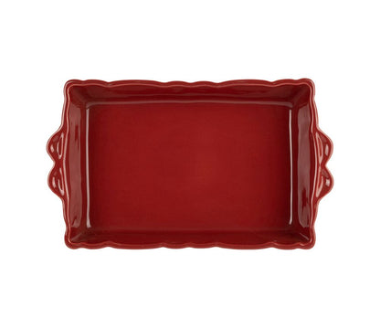 Plat à Four Rectangulaire Feston en Grès 32x21cm