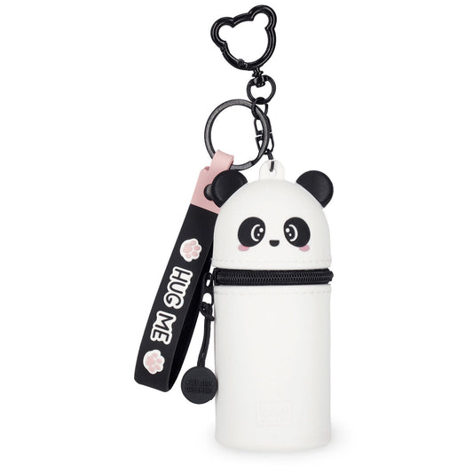 Porte-monnaie porte-clés panda Legami Mini Kawaii silicone doux 12cm – anneau spirale mousqueton dragonne MT Boutique