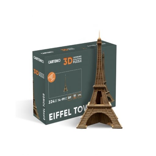 Puzzle 3D Tour Eiffel CARTONIC® assemblé en carton recyclé