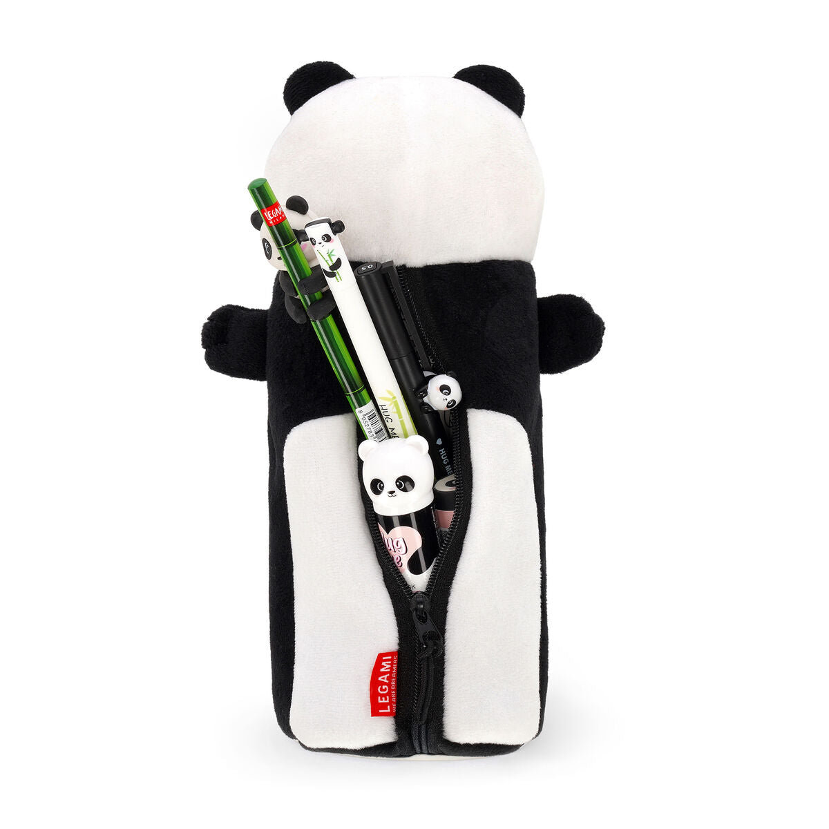 Trousse peluche Panda kawaii Legami ultra douce fermeture éclair enfant