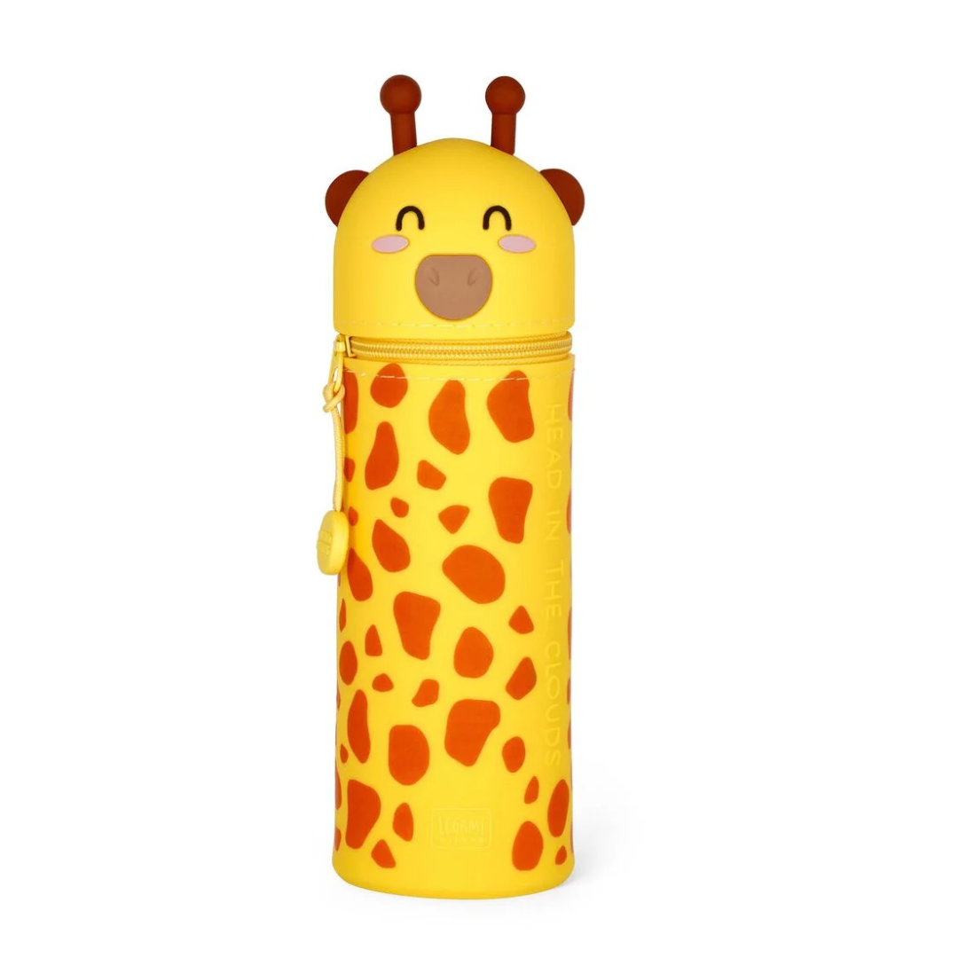 Trousse 2-en-1 girafe silicone souple Legami Kawaii – fermeture éclair 19 cm MT Boutique L'Isle-Jourdain