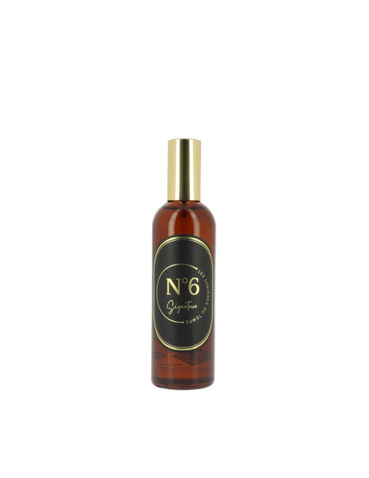 Spray d’ambiance N°6 Lumières d’Automne – 100ml. Parfum boisé, chaud et ambré. Création française de Mathilde Haguier pour Les Lumières du Temps.