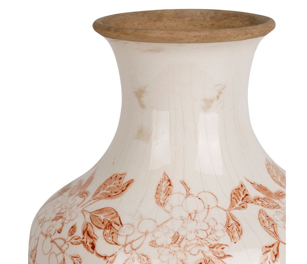Vase en Céramique Sinhoue Rouge Antique 31cm